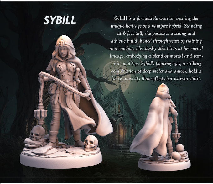 Tabletop Heroes - Sybill the Vampire Hybrid
