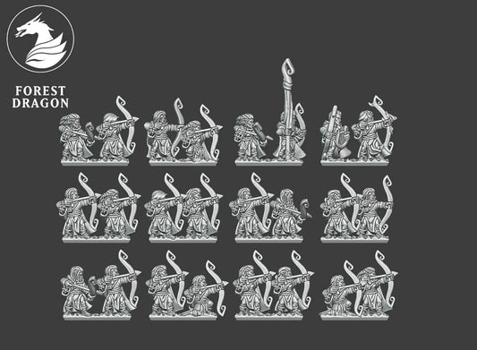 Wood Elves - Archer Regiment 10MM Scale