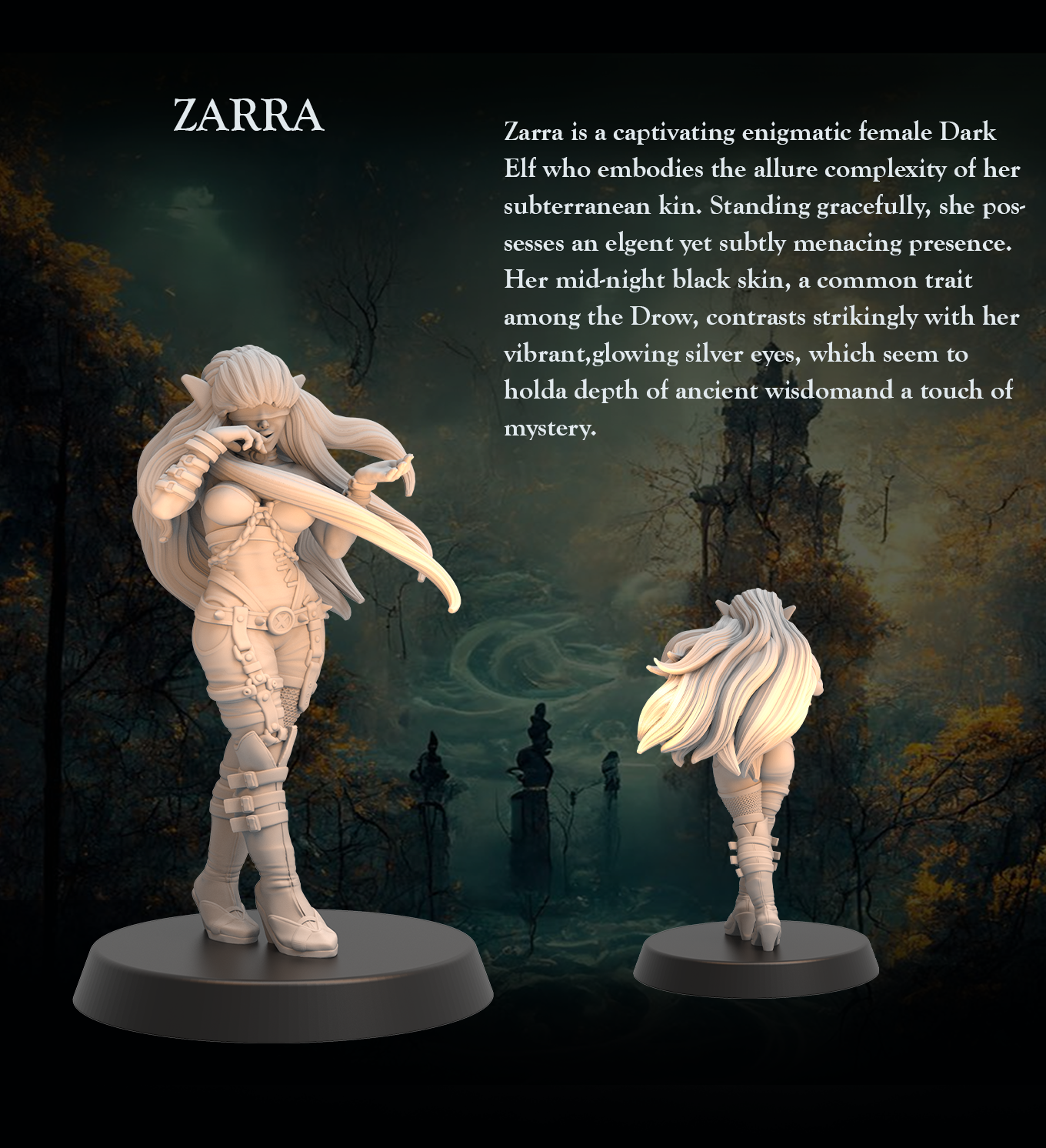 Tabletop Heroes - Zarra the Dark Elf