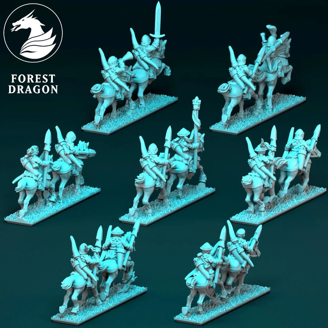 Chivalric Knights - Mounted Squires 10MM Scale
