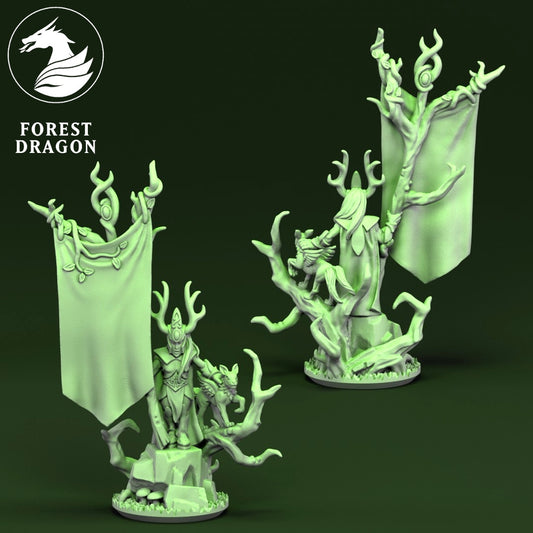 Wood Elves - Standard Bearer 10MM Scale
