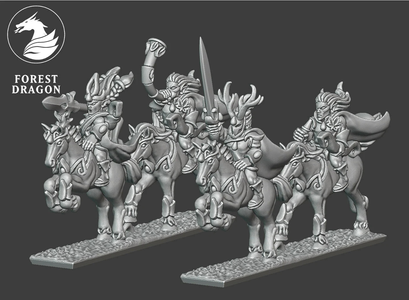 Wood Elves - Light Cavalry Regiment 10MM Scale