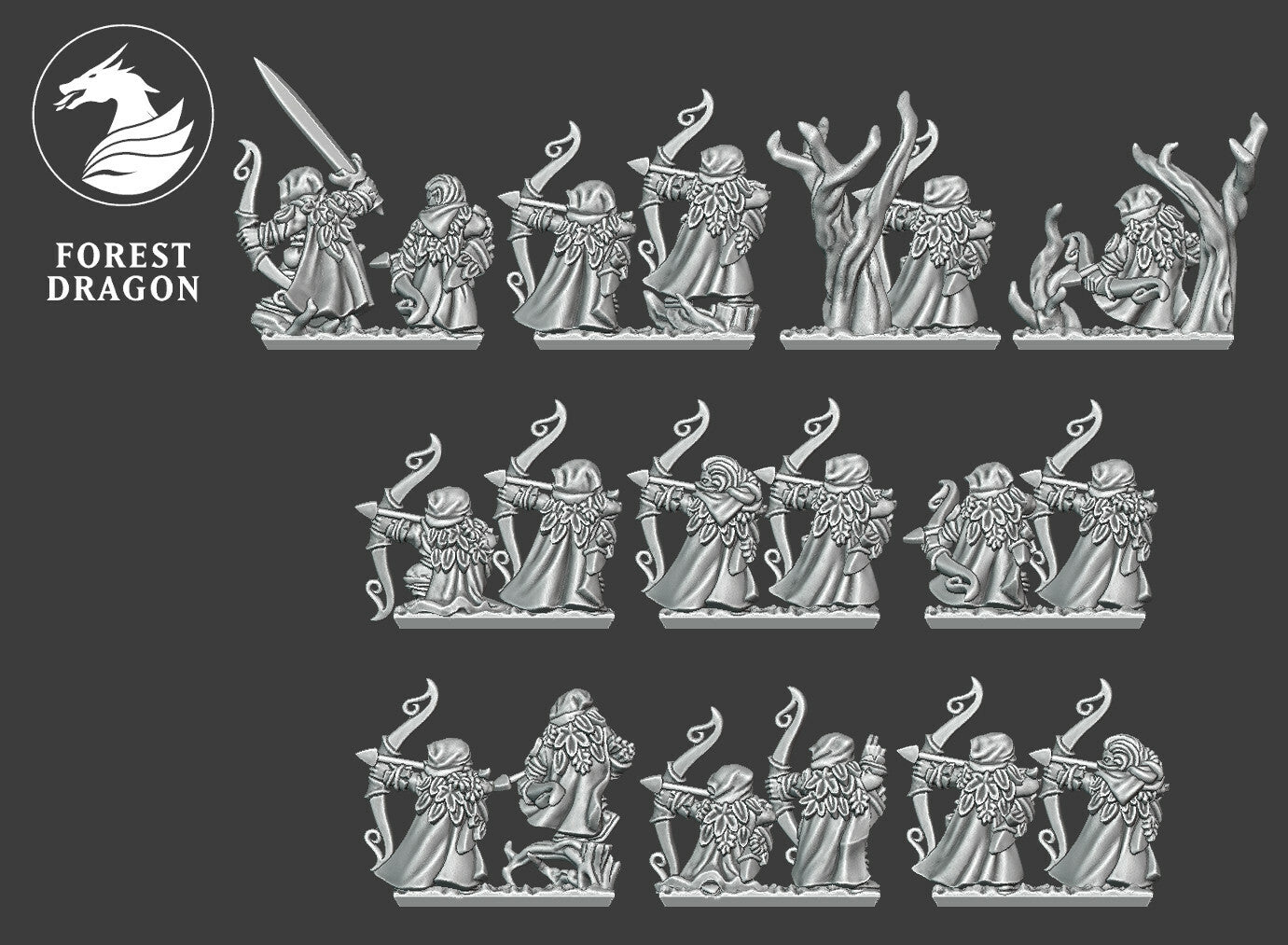 Wood Elves - Forest Rangers Regiment 10MM Scale