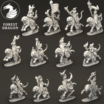 Aurethil Court - Lion Cavalry 10MM Scale
