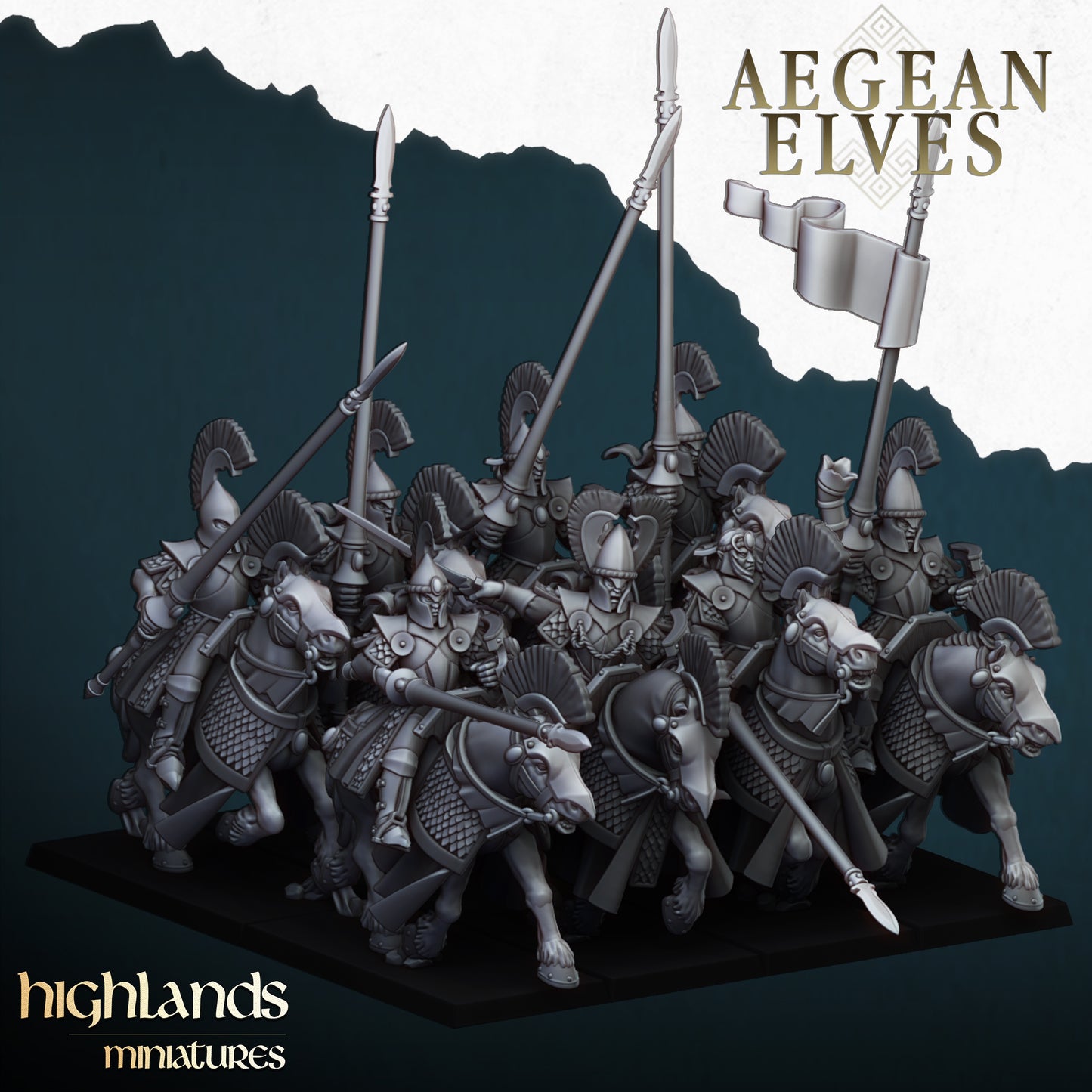 Aegean Elves Mounted Lances Core