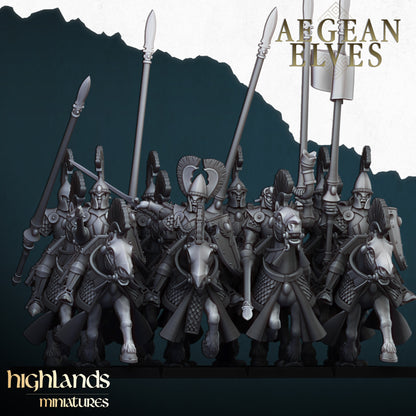 Aegean Elves Mounted Lances with Command