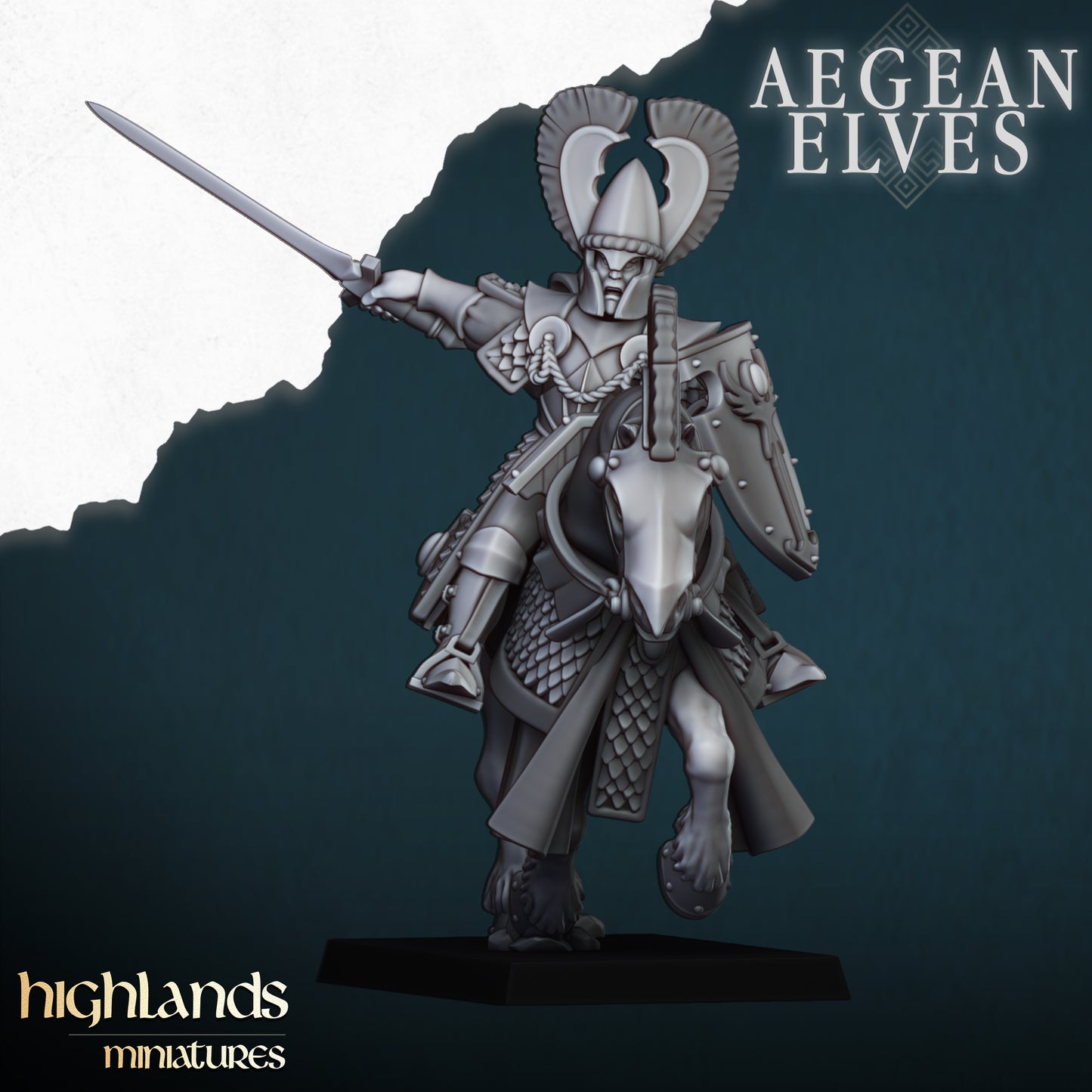 Aegean Elves Mounted Lances with Command