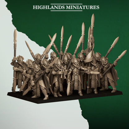 Feral Elves with Spears Rank & File