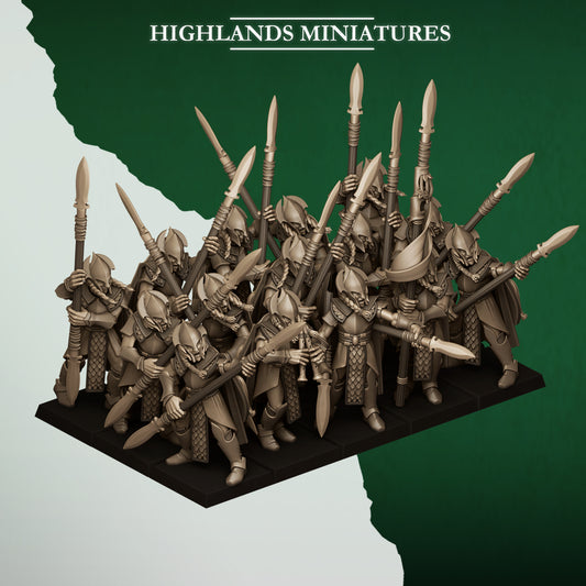 Feral Elves with Spears Rank & File