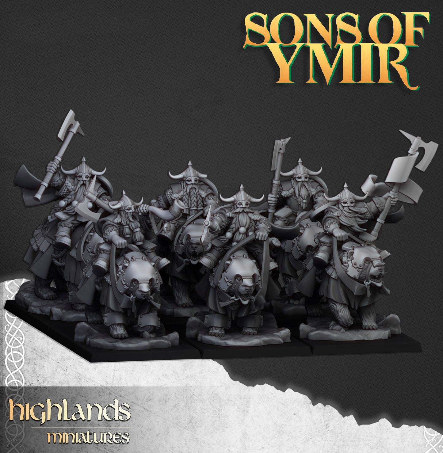 Heavy Mounted Dwarfs with Command