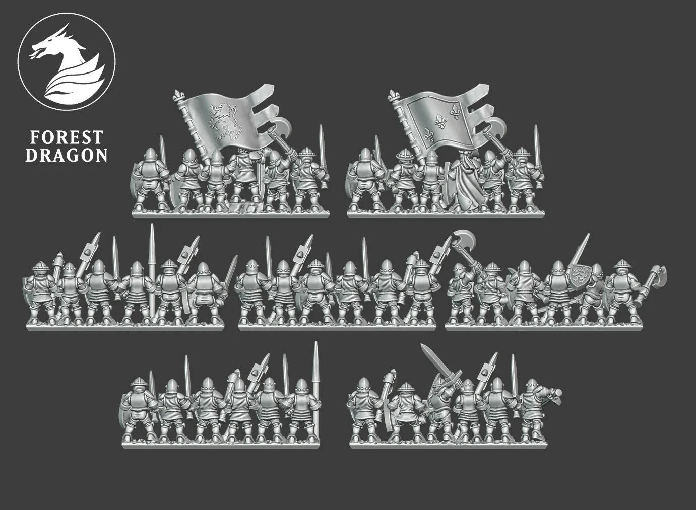 Chivalric Knights - Household Guard 10MM Scale