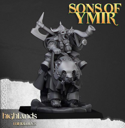 Heavy Mounted Dwarfs with Command