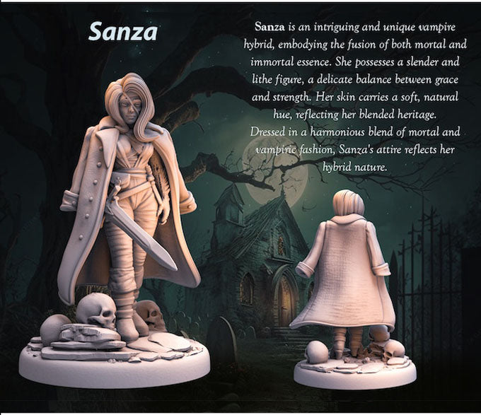 Tabletop Heroes - Sanza the Vampire Hybrid