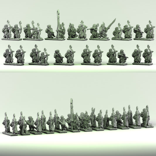 Wood Elves - Archer Regiment 10MM Scale