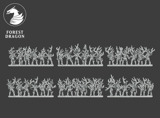 Wood Elves - Forest Spirits Regiment 10MM Scale