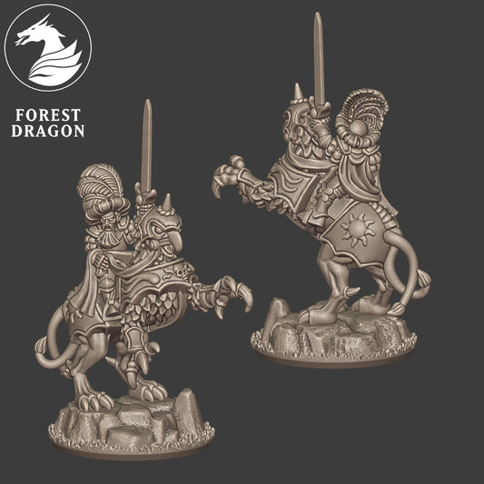 Imperial - hero on flightless griffon 10MM Scale