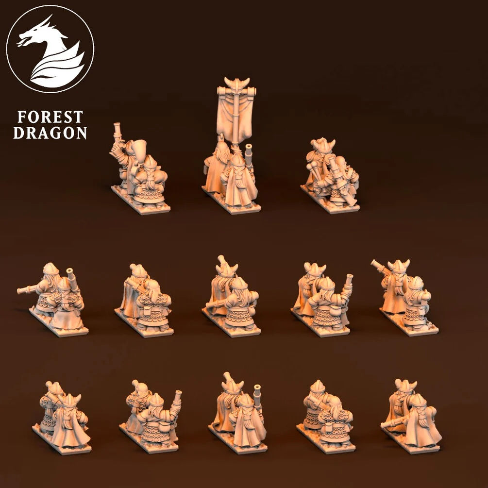 Dwarfs - Musketeers 10MM Scale
