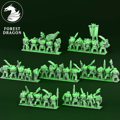 Orcs and Goblins - Orc Heavy Infantry 10MM Scale