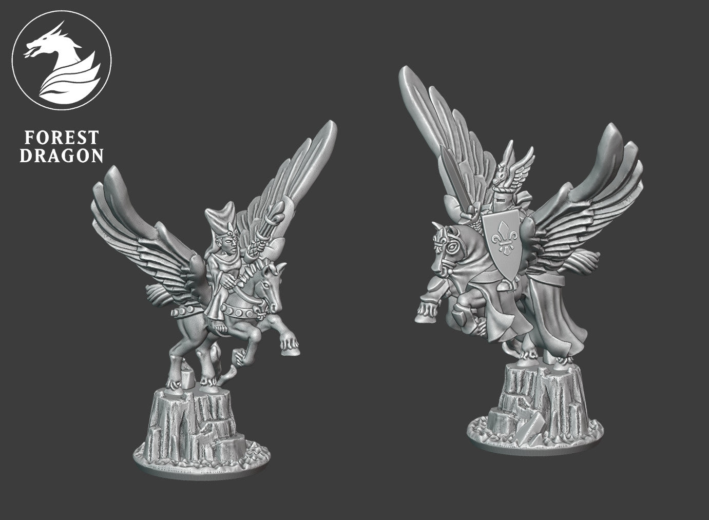 Chivalric Knights - Pegasus Heroes 10MM Scale