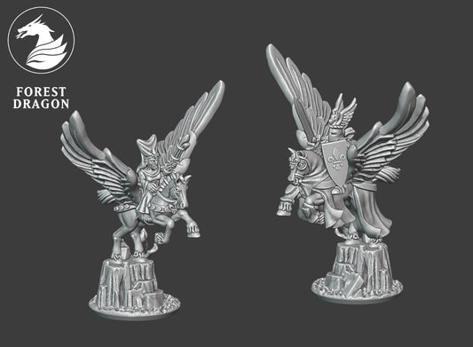 Chivalric Knights - Pegasus Heroes 10MM Scale