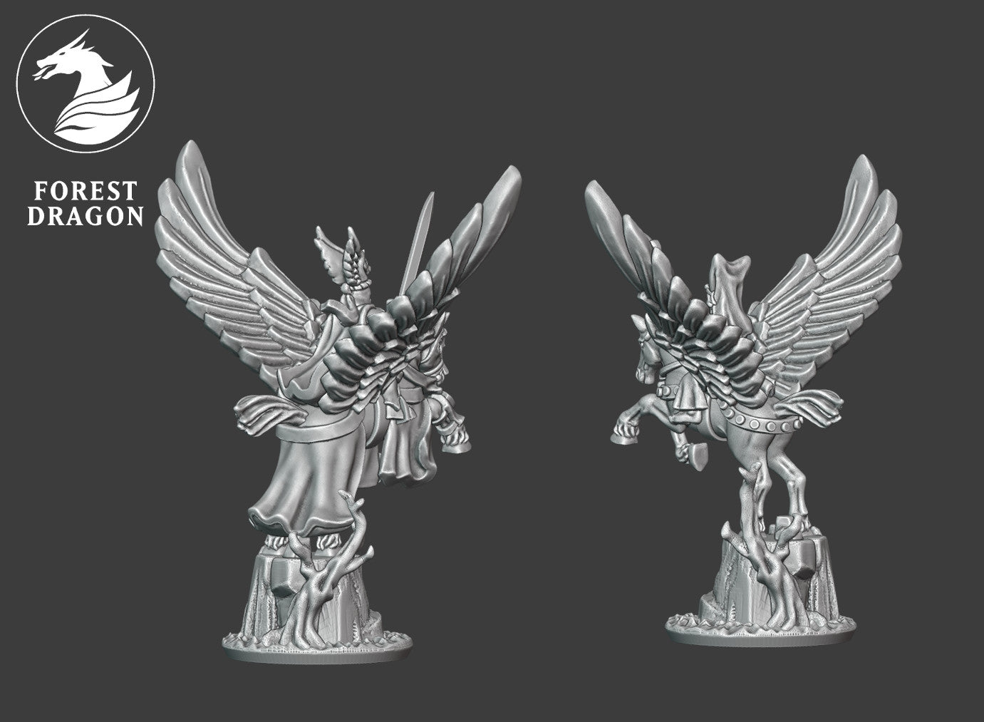 Chivalric Knights - Pegasus Heroes 10MM Scale