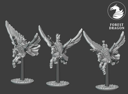 Chivalric Knights - Pegasus Knights 10MM Scale