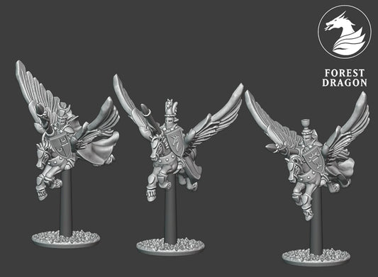 Chivalric Knights - Pegasus Knights 10MM Scale