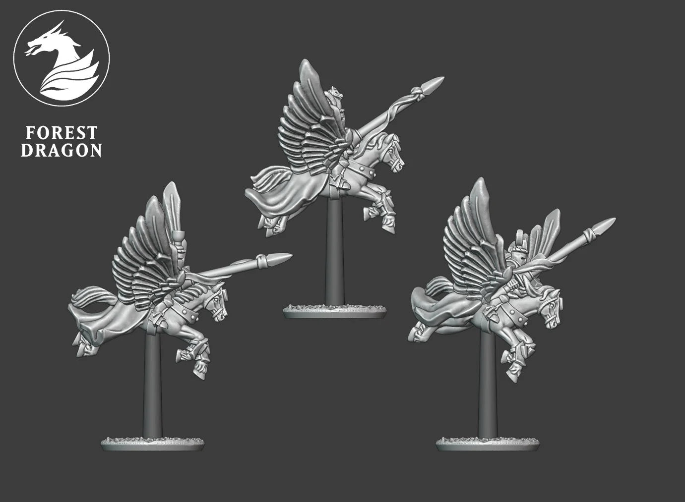 Chivalric Knights - Pegasus Knights 10MM Scale