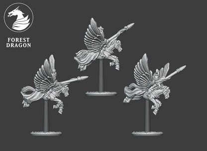 Chivalric Knights - Pegasus Knights 10MM Scale