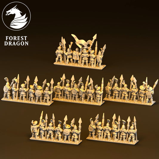Imperial - Spear Infantry with Shields 10MM Scale