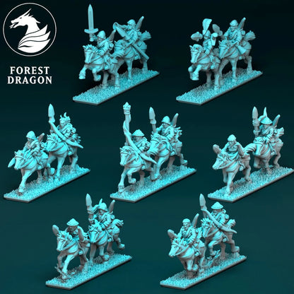 Chivalric Knights - Mounted Squires 10MM Scale