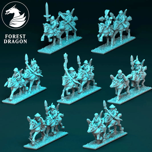 Chivalric Knights - Mounted Squires 10MM Scale