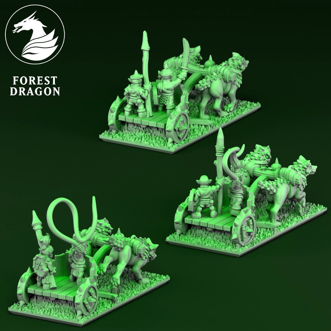 Orcs and Goblins - Wolf Rider Chariots 10MM Scale
