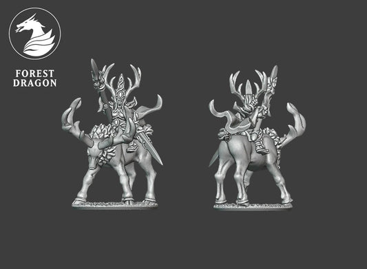 Wood Elves - Lord on Stag 10MM Scale