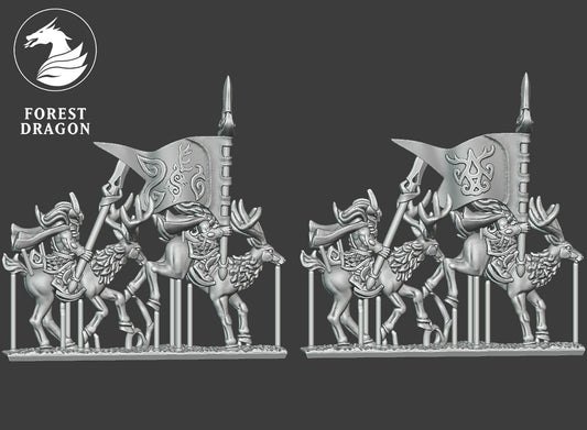 Wood Elves - Stag Riders Regiment 10MM Scale